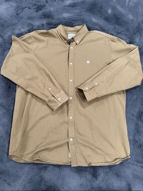 Carhartt WIP Work In Progress Men’s Button-Down Oxford Shirt - Brown XXL